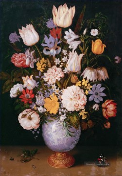 Klassik Blumen Werke - Bosschaert Ambrosius Blumenstrauß aus Blumen in einer chinesischen Vase